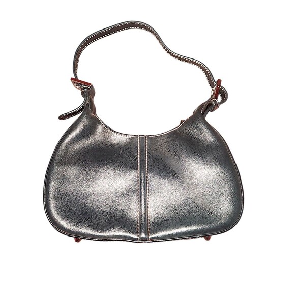 No Brand All Weather Leather Navy Blue Smooth Small Crescent Bag Purse 9.5"x5.5" - Picture 1 of 6